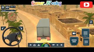 truck driving gameplay level17 village road truck driving cargo transport service UAE [upl. by Einnus]