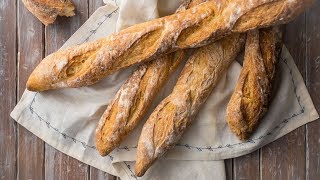 Crusty French Baguette Recipe [upl. by Iroj]