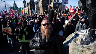 Shift in tone Day two of trucker convoy protests in Ottawa [upl. by Herod326]