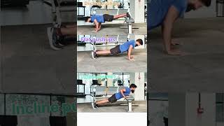 Types of Pushups 🏋️‍♂️ 💪 shorts mobilityworkout mobility gym [upl. by Koslo]