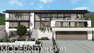 Bloxburg  Private Modern Mansion  House Build [upl. by Orimar]