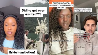 Viral TikTok Of Groom Spraying Champagne On Brides Face Has Got Everyone Talking [upl. by Lati]