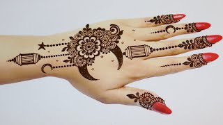 Chand Mehndi designRamadan Eid Special Mehndi designsStylish Moon Mehandi designMehandi ka design [upl. by Annej]