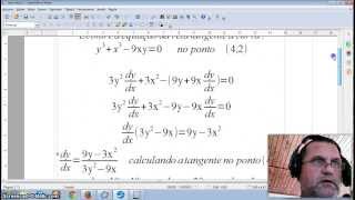 equação da reta tangente a curva no ponto [upl. by Adamo]