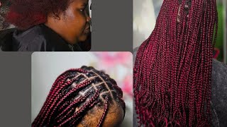 how to make knotless braids tutorial [upl. by Nelle506]