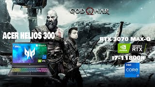 God of War Acer Predator Helios 300 RTX 3070 MaxQ I711800H [upl. by Erhart]