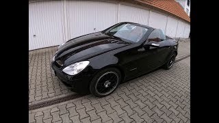 MERCEDES BENZ SLK 200 COMPRESSOR R171 ROADSTER BLACK COLOUR WALKAROUND  INTERIOR  ROOF OPENING [upl. by Krahling]