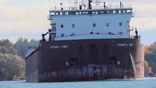 Stewart J Cort making the turn at Johnsons Point  Upbound St Marys River 102123 [upl. by Zachary]