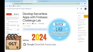 NEW 2024 Develop Serverless Apps with Firebase Challenge Lab GCRF qwiklabs GSP344 quicklab [upl. by Wera]