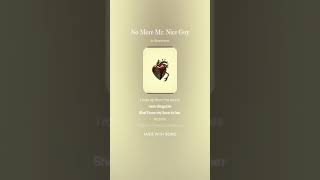 No More Mr Nice Guy [upl. by Annid]