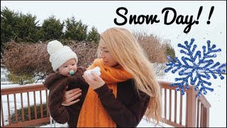 My baby’s first snow day  TEEN MOM VLOGS [upl. by Leopold]