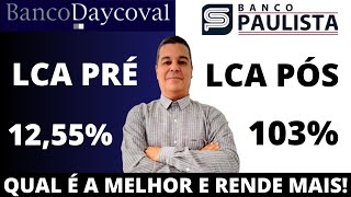 COMPARATIVO REALISTA E DIFERENCIADO ENTRE DOIS INVESTIMENTOS EM LCAS COM BOAS TAXAS E GARANTIA FGC [upl. by Aronid396]