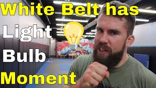 BJJ White Belt Unexpectedly Discovers New Way of Rolling [upl. by Adaran]