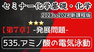 【セミナー化学基礎＋化学2023・2024】発展問題535アミノ酸の電気泳動新課程解答解説 [upl. by Laband]