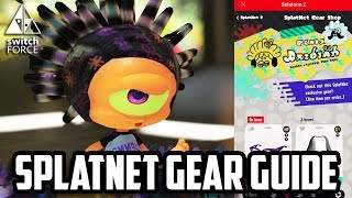 Splatoon 2 SPLATNET GEAR GUIDE EXCLUSIVE EPIC GEAR Nintendo Switch Online App Gear [upl. by Lydia]