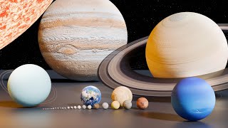 Solar System Size in Perspective  3D [upl. by Zanze131]