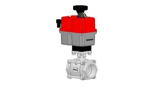 Valworx Electric Actuated Stainless 3Piece Ball Valves [upl. by Marja]