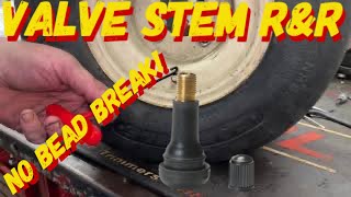 HOW TO REPLACE A VALVE STEM WITHOUT BREAKING THE TIRE BEAD [upl. by Rawdan]