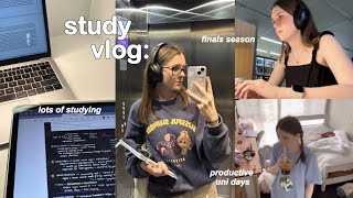 STUDY VLOG 📓🖇 finals season intense studying for exams assignments amp productive days in my life [upl. by Sutit105]