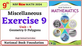 Class 9 Math Miscellaenous Exercise 9 I Unit 9  National Book Foundation Math 9 Misc Ex 9 NBF [upl. by Ashman]