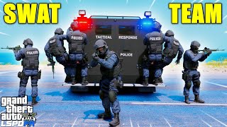 New SWAT Team Truck Responding To Armed Robbery With Hostages In GTA 5 LSPDFR [upl. by Halik]