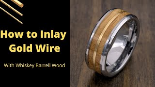 How to inlay gold wire into a bentwood or other type of ring [upl. by Nwahsyd463]