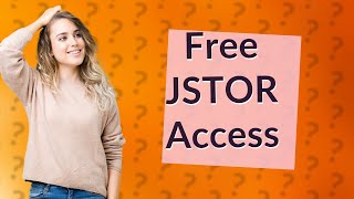 Can you access JSTOR for free [upl. by Elocan]