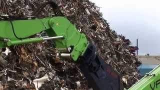 SENNEBOGEN  Scrap Recycling 830 Material Handler DSeries with Vario Tool Denmark [upl. by Hallerson]