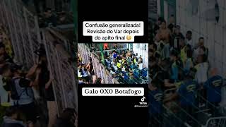 Jogo quente 🥵 entre AtléticoM e Botafogo teve até revisão do Var e jogador expulso [upl. by Errehs]