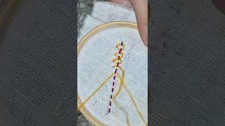 Laced edging stitch embroidery handembroidery embroiderypatterns subscribe supportmychannel [upl. by Sorodoeht]