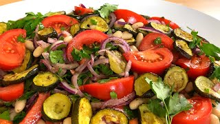 Delicious Fat Burning Zucchini Bean Salad Recipe Lower Blood Sugar Feel Fuller and Lose Weight [upl. by Dorian]