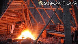 Making a Bushcraft Camp Fire Pit Cooking Rock Raised Bed Part 4 [upl. by Htiel18]