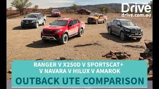 Outback Ute Comparison Ranger Wildtrak v X250d v SportsCat v Navara v HiLux v Amarok [upl. by Dee Dee273]