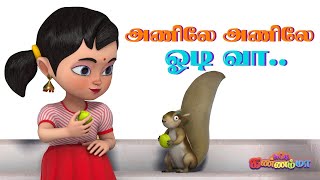 அணிலே அணிலே ஓடி வா குழந்தை பாடல்  Tamil Kids Song Anile Anile Odi Vaa Chutty Kannamma Tamil Rhymes [upl. by Sikata624]