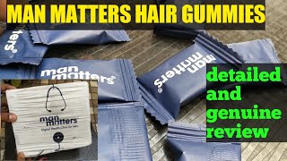 MAN MATTERS HAIR GUMMIES UNBOXING AND DETAILED REVIEW  MAN MATTERS  OIL  SHAMPOO  SAFE TO EAT [upl. by Alecia]