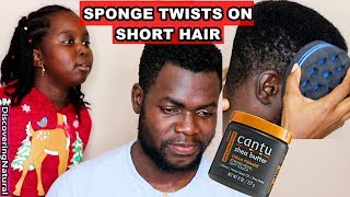 Sponge Twist  Cantu Men Collection  Men Natural Hair Routine [upl. by Nibla]