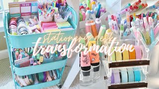 Desk  stationery organization makeover ✨🍃 [upl. by Innattirb]