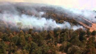 Wildfires near Mannford [upl. by Michigan]