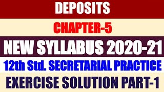 12th Std Secretarial Practice Chapter5 Exercise Solution Part1 [upl. by Treharne463]