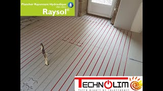 Plancher chauffant  rafraichissant hydraulique ultra mince 15mm faible inertie RAYSOL by TECHNOLIM [upl. by Alyahs]