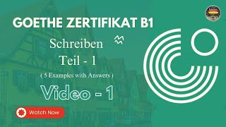 Goethe Zertifikat B1 Exam  Schreiben Teil  1 with Answers  Video  1 [upl. by Niela720]