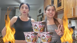 BULDAK NOODLES spicy  Villegas Sisters [upl. by Carrington985]