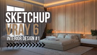 SKETCHUP VRAY 6 INTERIOR RENDER TUTORIAL 1 [upl. by Yerhpmuh]