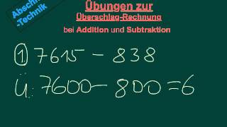 Mathe Überschlag bei Plus und Minus [upl. by Toy929]