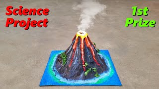 Volcano working model  Best and easy science project 2024 [upl. by Ajim657]