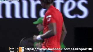 Raonic vs Monfils Australian Open 2016 [upl. by Cigam]