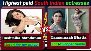 Highest paid South Indian actresses  data comparison comparison top10 [upl. by Danyette810]