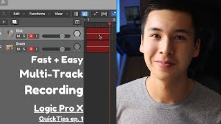 Record to Multiple Tracks at the Same Time  Logic Pro X QuickTips [upl. by Boothe]