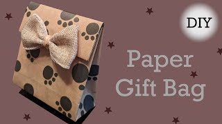 Easy Paper Gift Bag  DIY [upl. by Cariotta123]