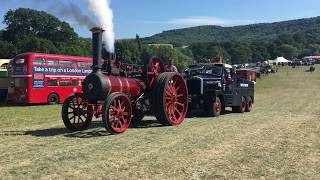 Steam Engine Pulling Scammell Junior Constructor Wiston Steam Rally [upl. by Enened]